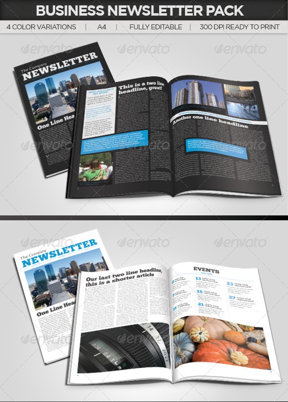 indesign newsletter template