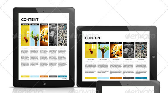 design tablet magazine template