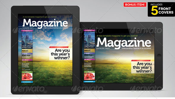 ipad tablet magazine indesign layout