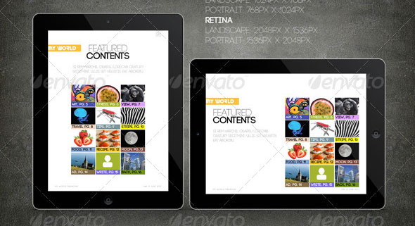ipad tablet magazine template