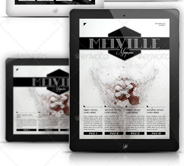 melville tablet magazine template