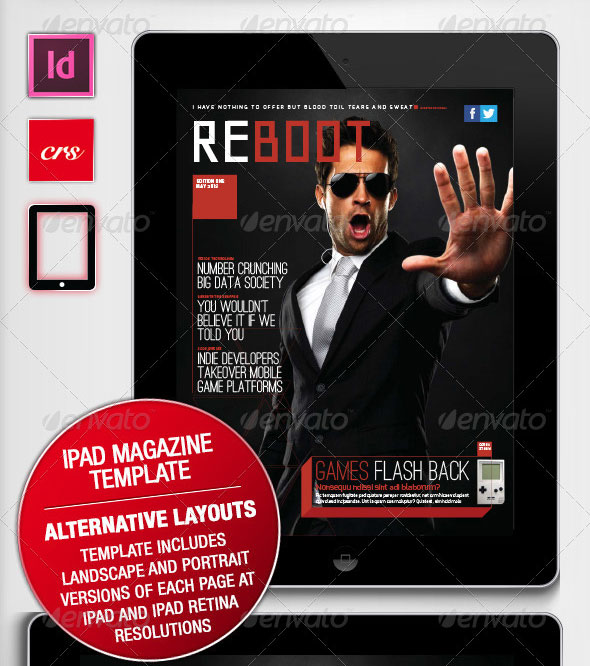reboot iPad Magazine template