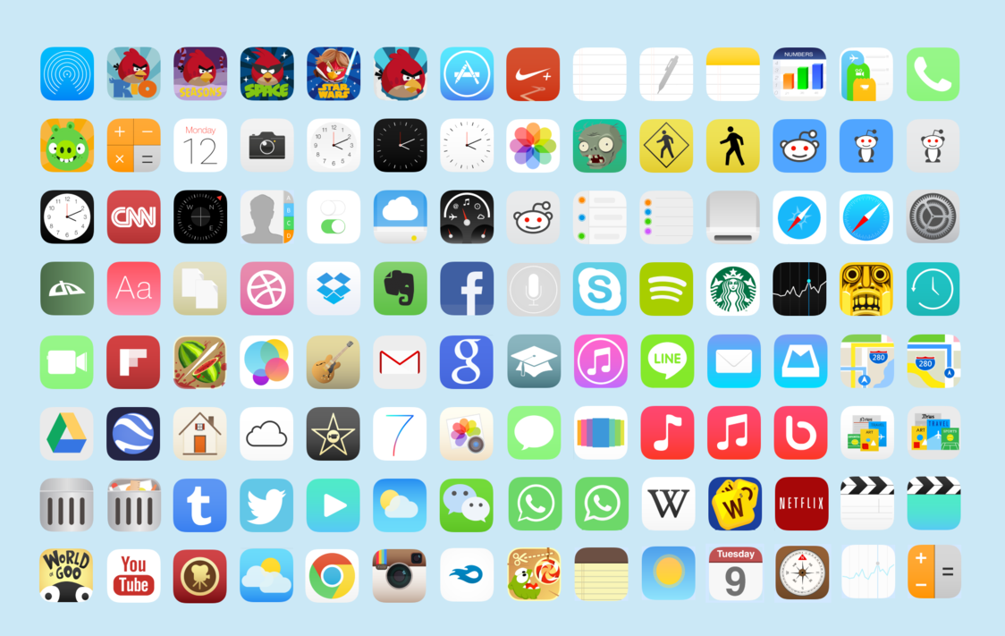 Free and Premium iOS 7 icons