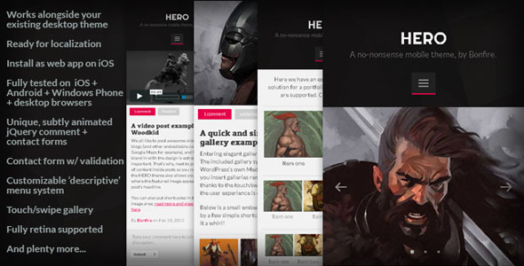 HERO - A no-nonsense mobile theme for WordPress