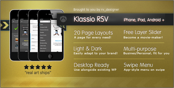 Klassio RSV | Responsive WordPress Mobile Template