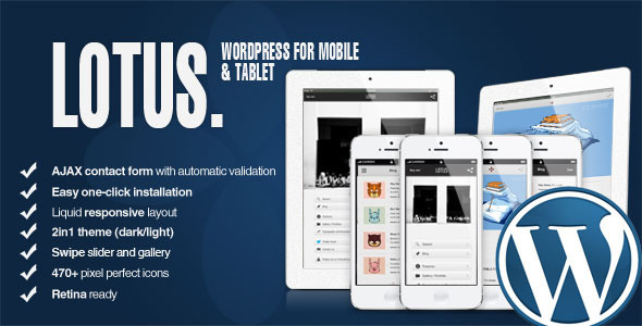 Lotus - Mobile and Tablet | WordPress & Retina