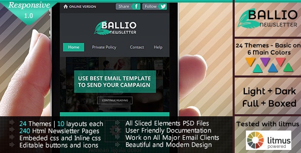 BALLIO - Flat Responsive Email Template