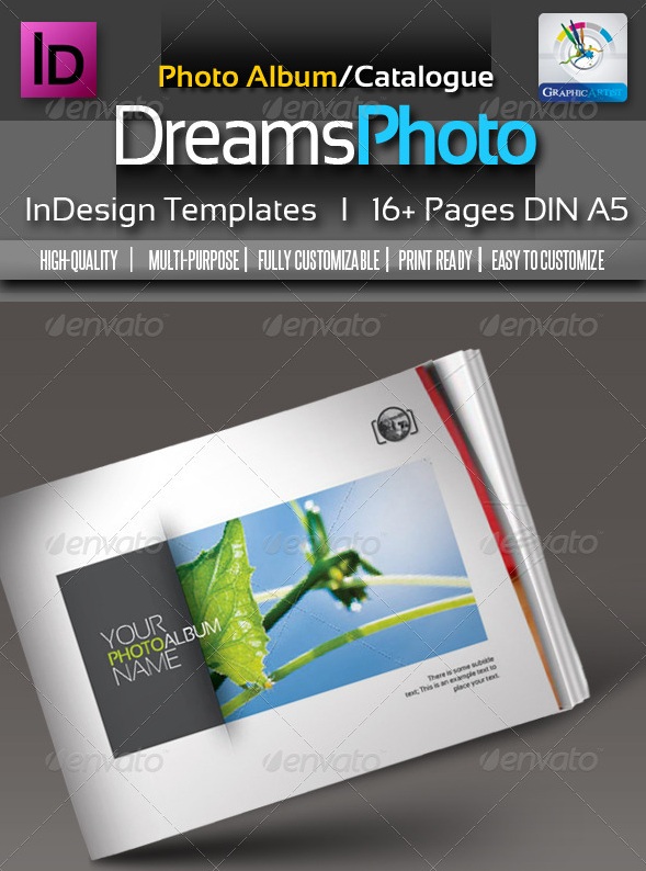 Dreams Clean Photo Album InDesign Templates - photo album templates