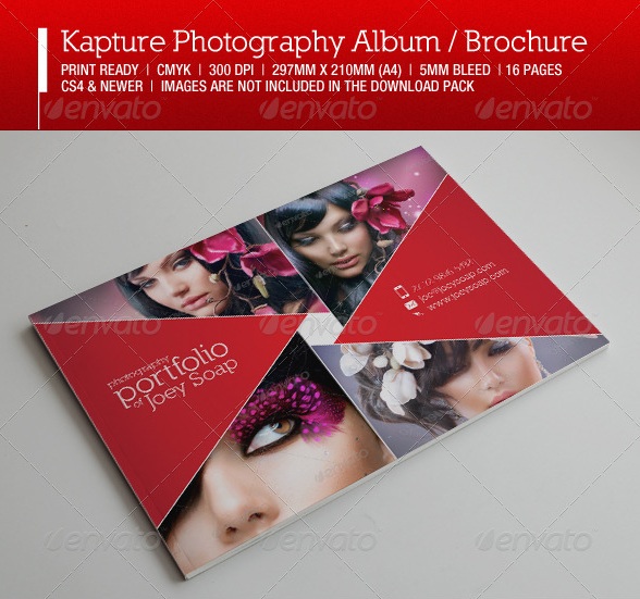 18 Pages Photography Portfolio or Photo Album, Print Templates