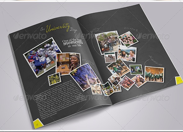 Modern Yearbook Template - photo album templates