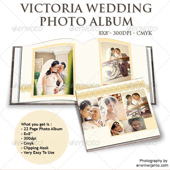 Victoria Wedding Photo Album - photo album templates