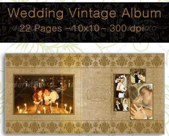 Wedding Vintage Album - photo album templates