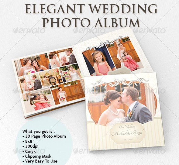elegant wedding photo album - photo album templates