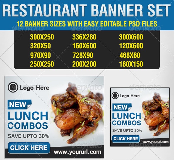Restaurant Banner Set