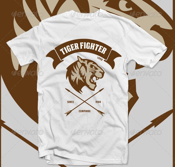 Tiger Fighter - t-shirt designs