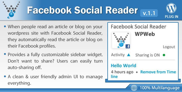 facebook social reader - wordpress plugin