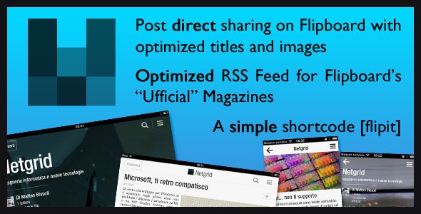 flipboard rss feed + shortcode