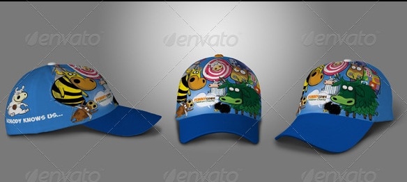 baseball hat & polo t-shirt mock up - apparel mockups