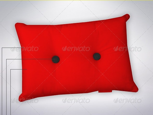 padded button pillow mock-ups - apparel mockups