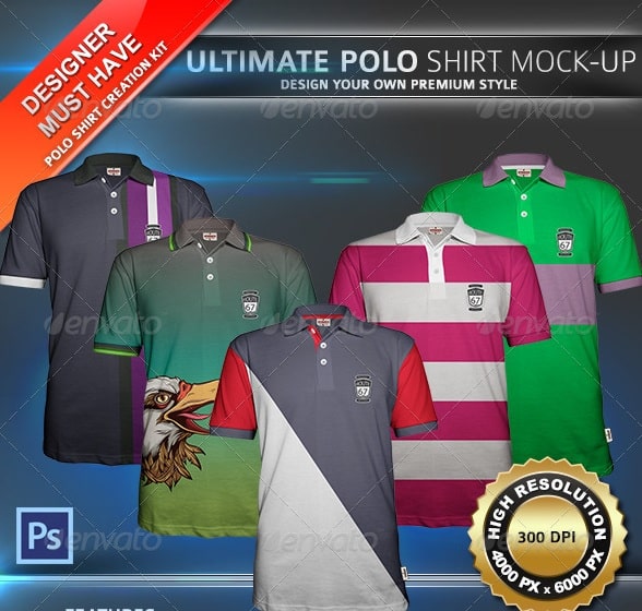 polo shirt mock-up - apparel mockups