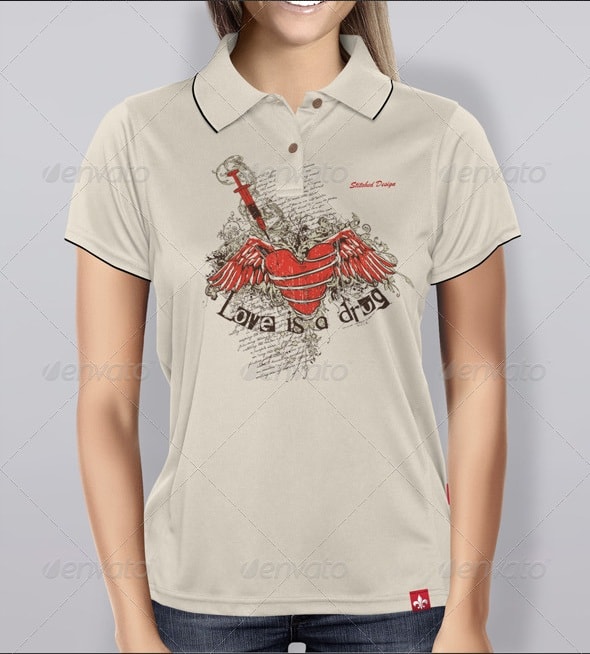 women's polo shirt mock-up - apparel mockups