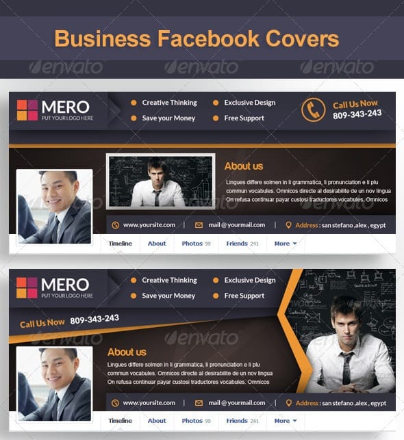 business facebook covers