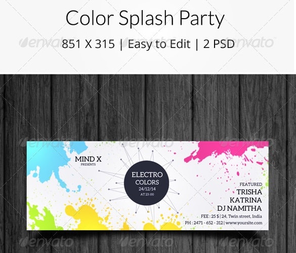 color splash party timeline
