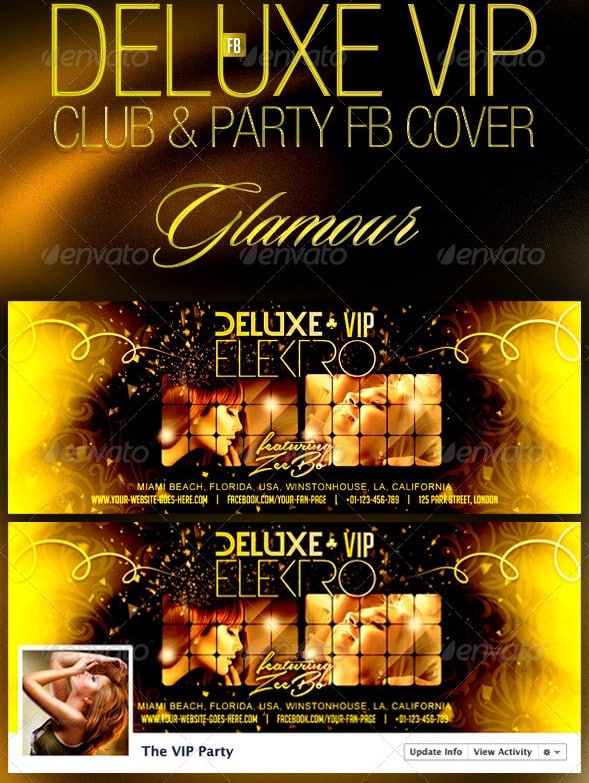 deluxe vip club party fb cover
