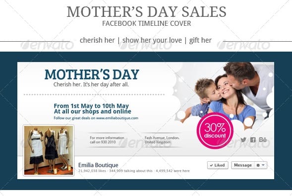 mothers day sales facebook cover