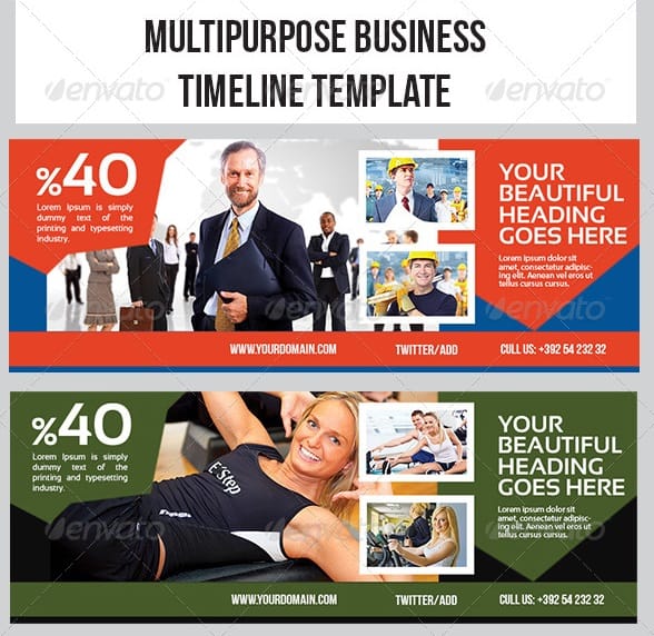 multipurpose banner timeline template