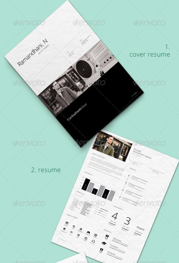 4 pieces minimal resume - Resume/CV Templates