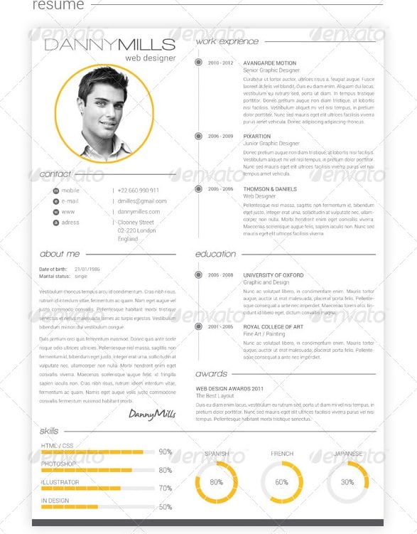 clean resume + portfolio - Resume/CV Templates