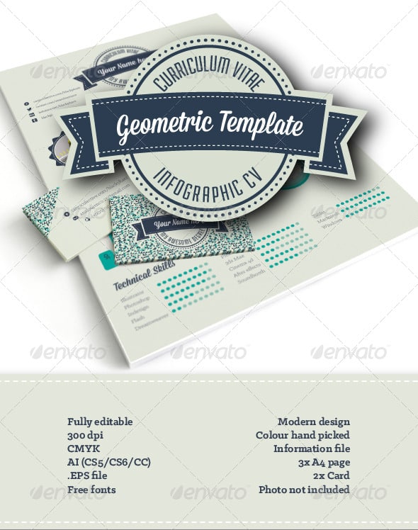 geometric infographic resume - Resume/CV Templates