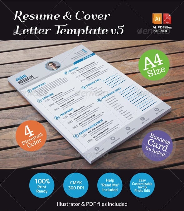 resume & cover letter template v5 - Resume/CV Templates