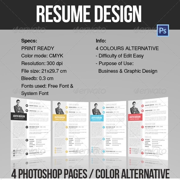 resume ymc design - Resume/CV Templates