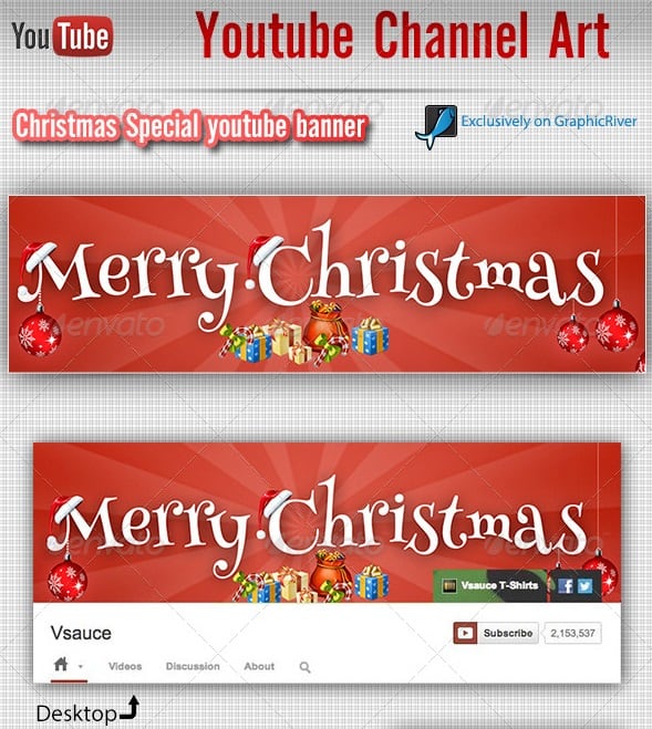 christmas youtube channel banner