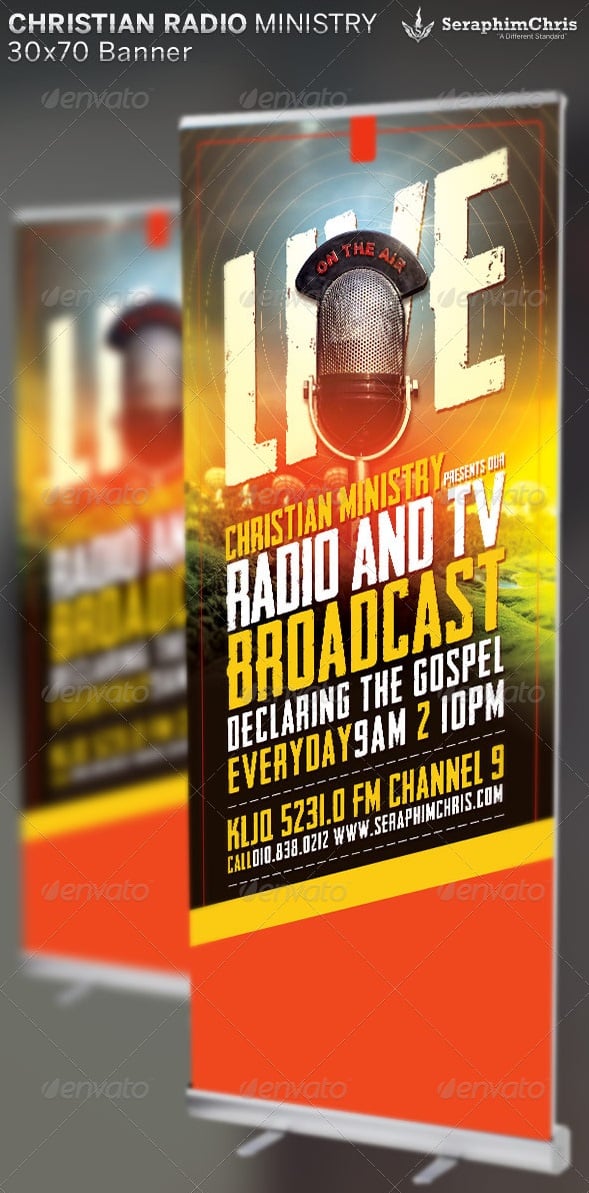 christian radio ministry: banner template