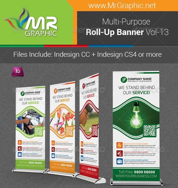 multi-purpose business roll-up banner vol-13