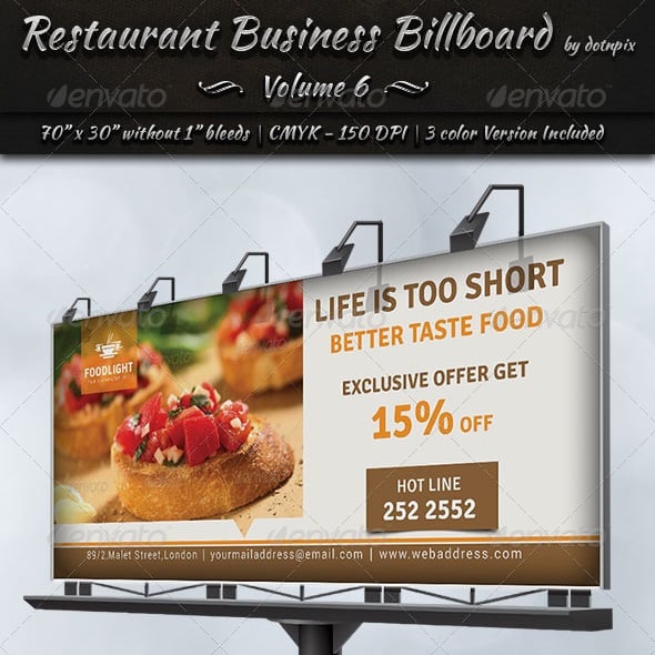 restaurant business billboard | volume 6