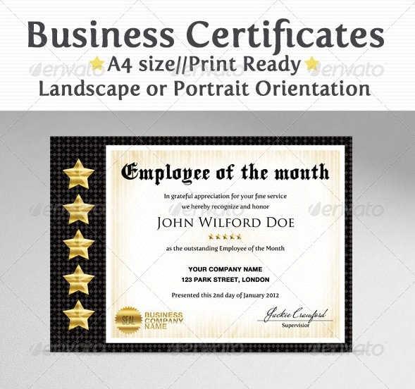 business & company certificates