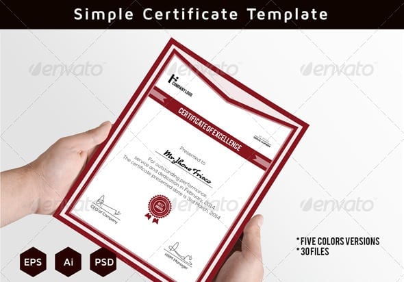 corporate certificate template
