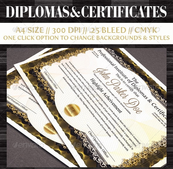 diplomas & certificates