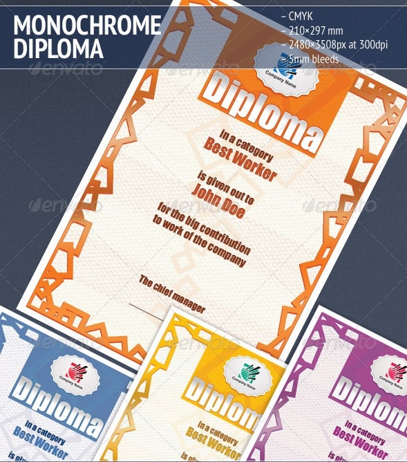 monochrome diploma