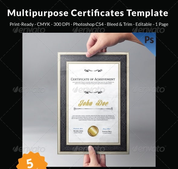 multipurpose certificates template