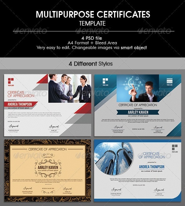 multipurpose certificates