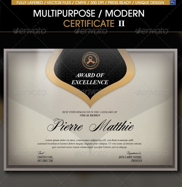 multipurpose modern certificate v.2
