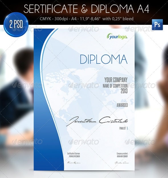 sertificate & diploma a4