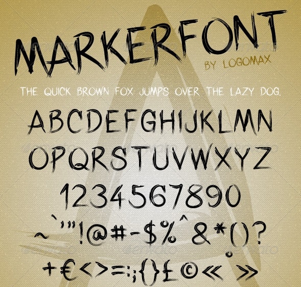 marker font