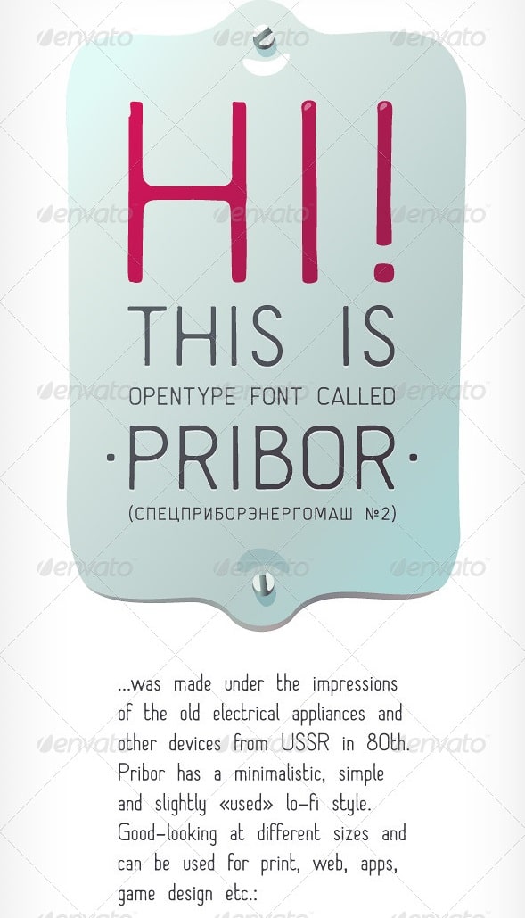 pribor – clean lo-fi stencil font with cyrillic