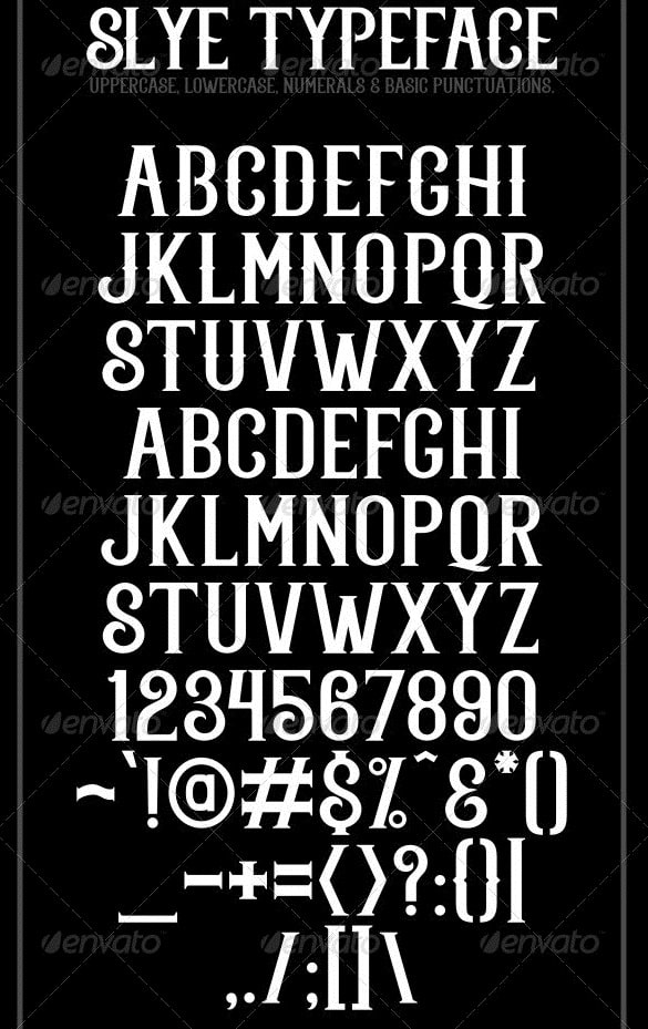slye typeface